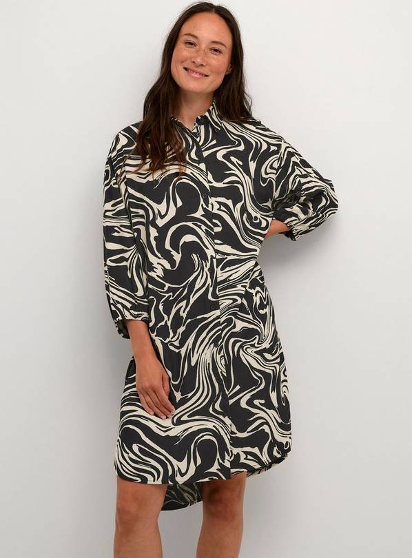 KAFFE Carmen Knee Length Shirt Dress Multi 12